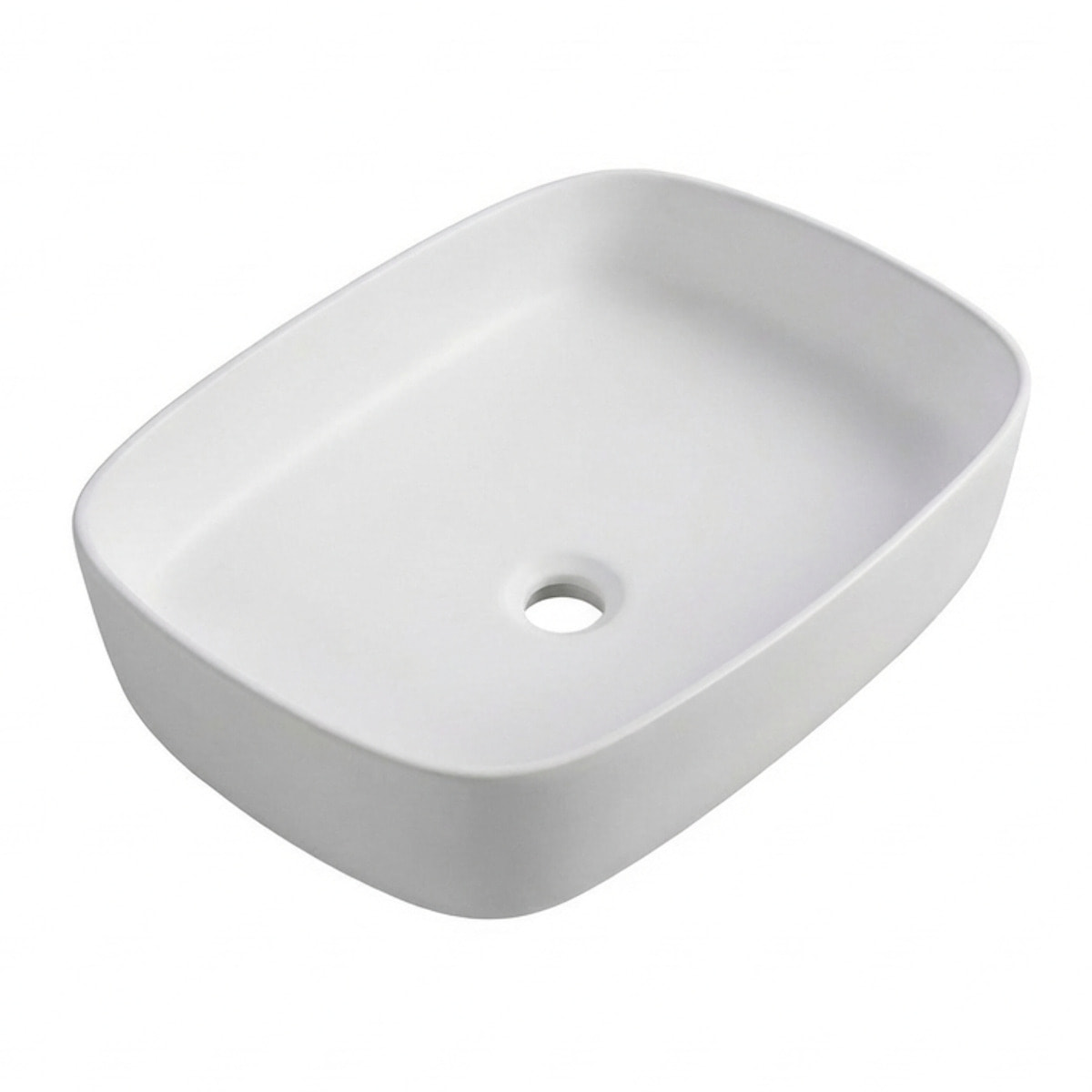 Vasque à poser rectangulaire 50 x 37,5 x 13,5 cm sans trop-plein blanc mat PixL (CEPX4937WM)