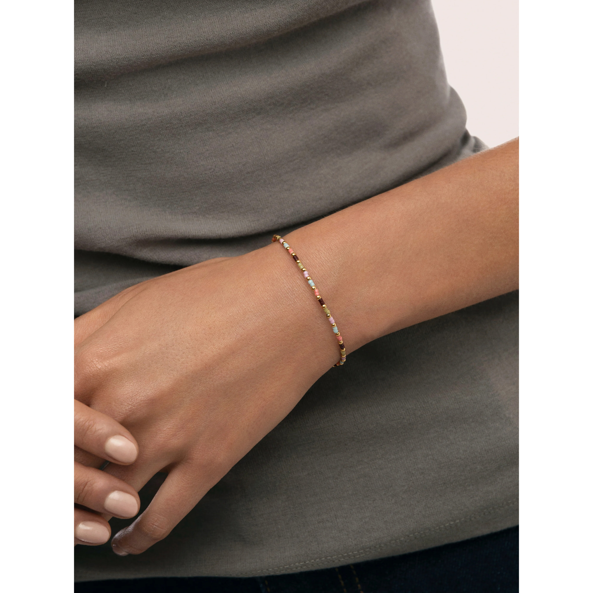 Pulsera Helia Colors Acero Baño Oro