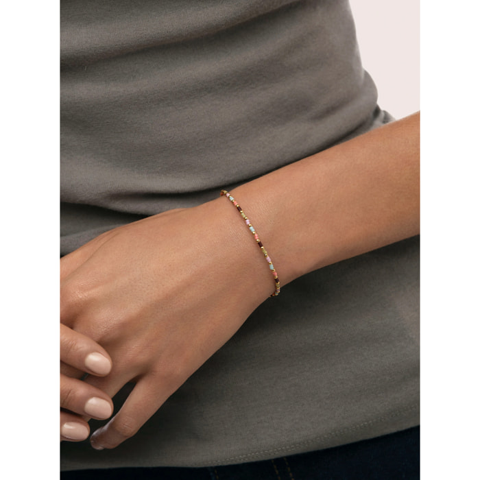 Pulsera Helia Colors Acero Baño Oro