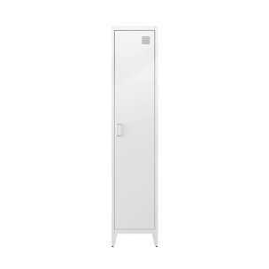 Armoire chambre en acier blanche. 4 espaces de rangement. casier. L 180 x l 38 x H 38cm