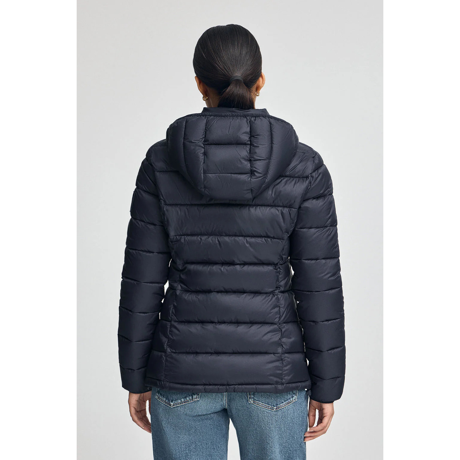 Chaqueta ultralight azul marino con logo Polo Club