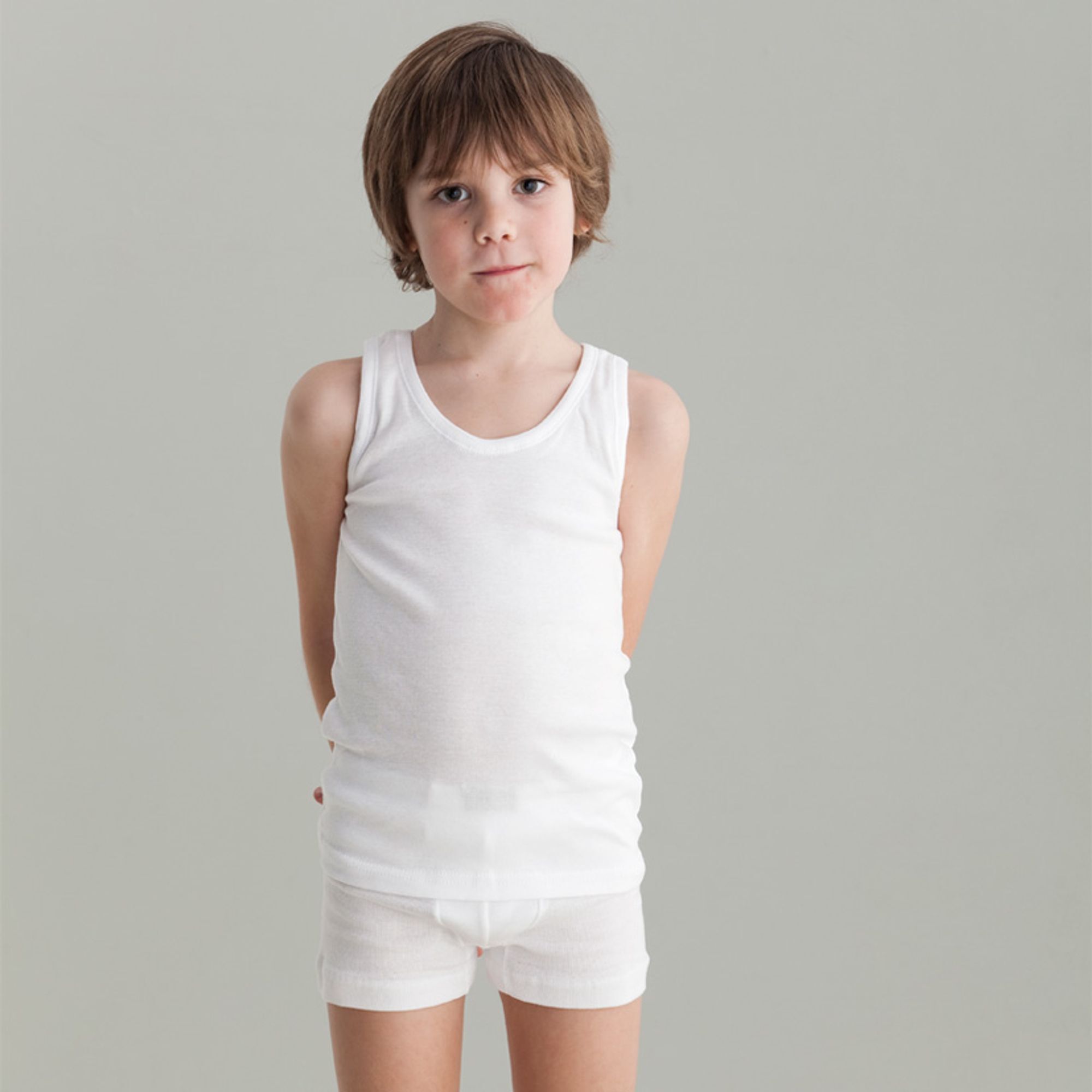 Camiseta Niño Tirante Canale 1X1 Blanco Talla 2