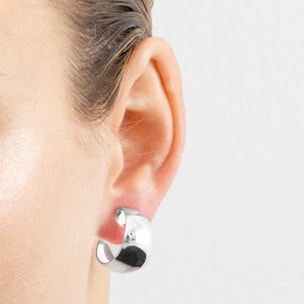 Pendientes de 18,5mm de diámetro acabado plata
