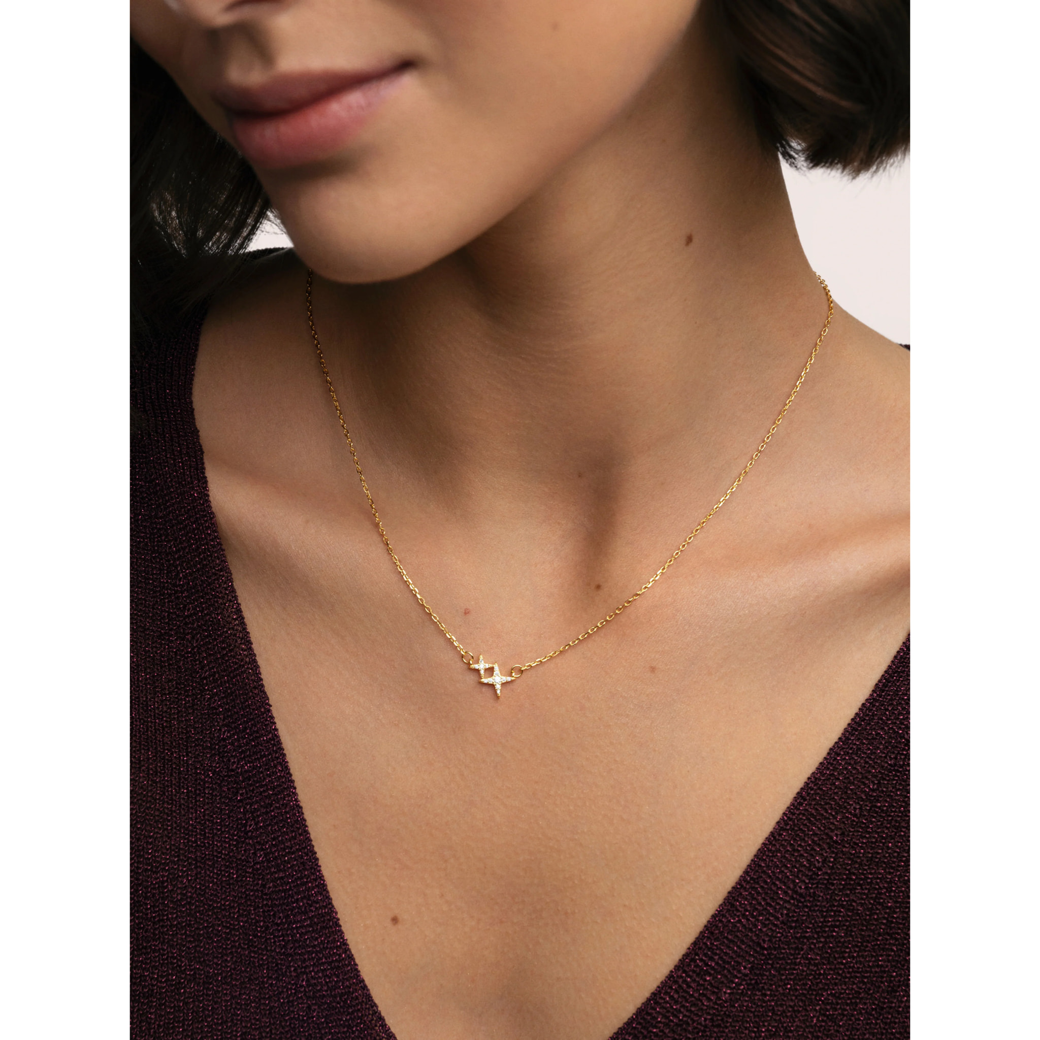 Collana Duo Spark Argento Placcato Oro