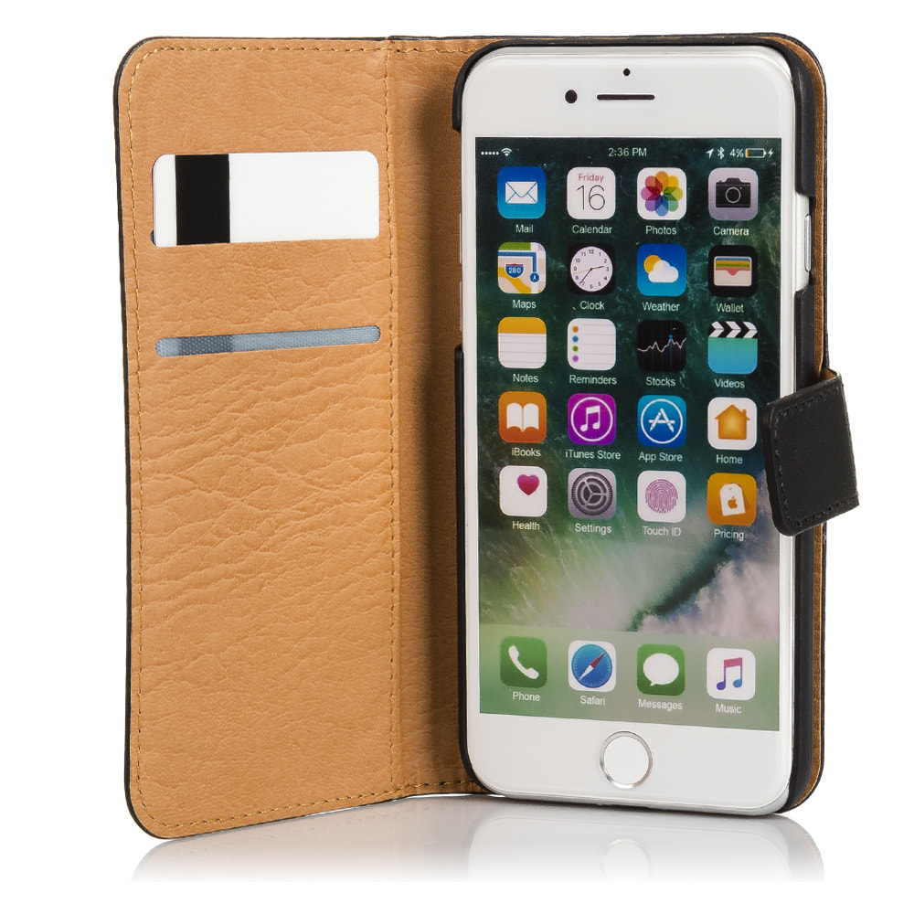 Funda tipo libro de piel sintética para iPhone 7/8
