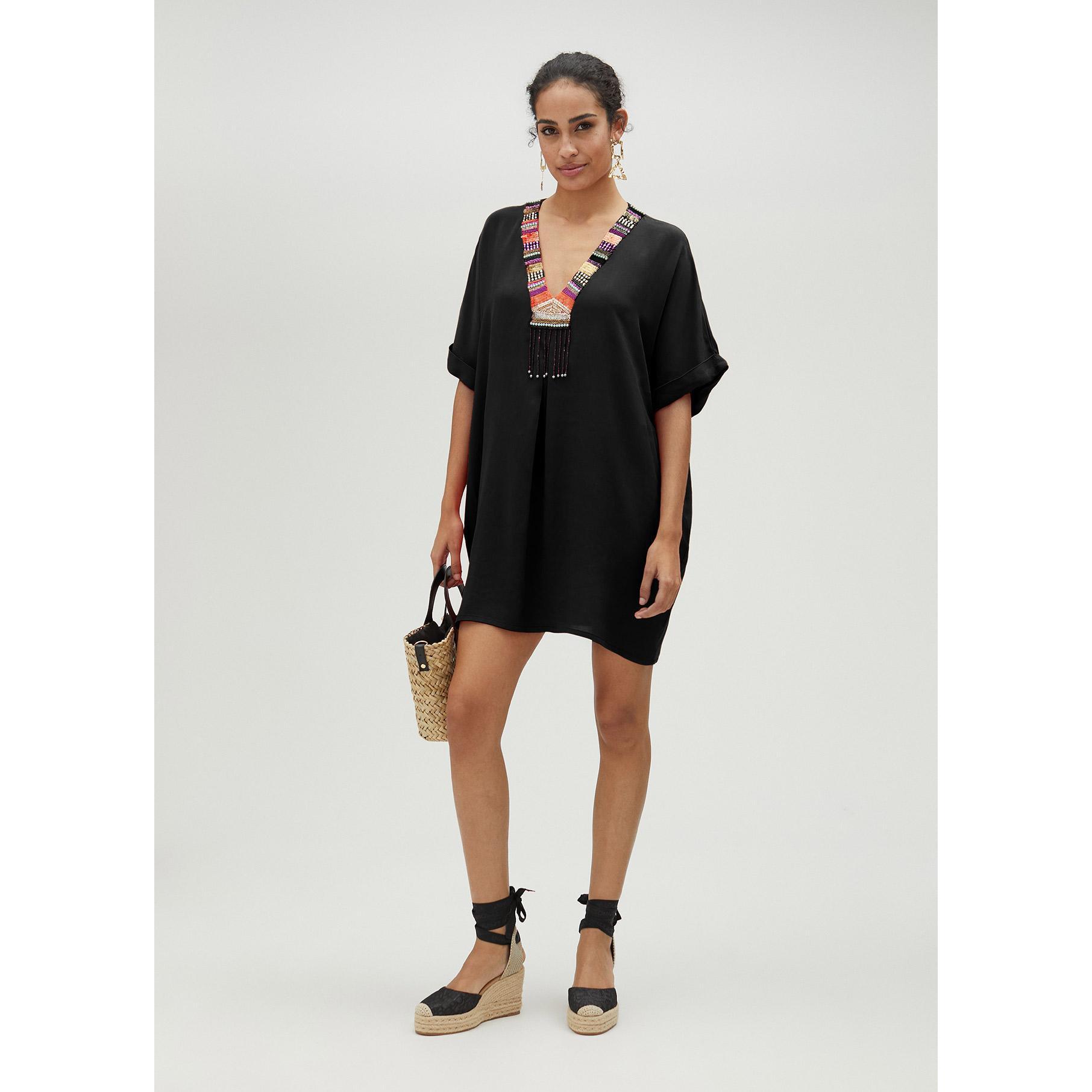 Vestito corto con strass