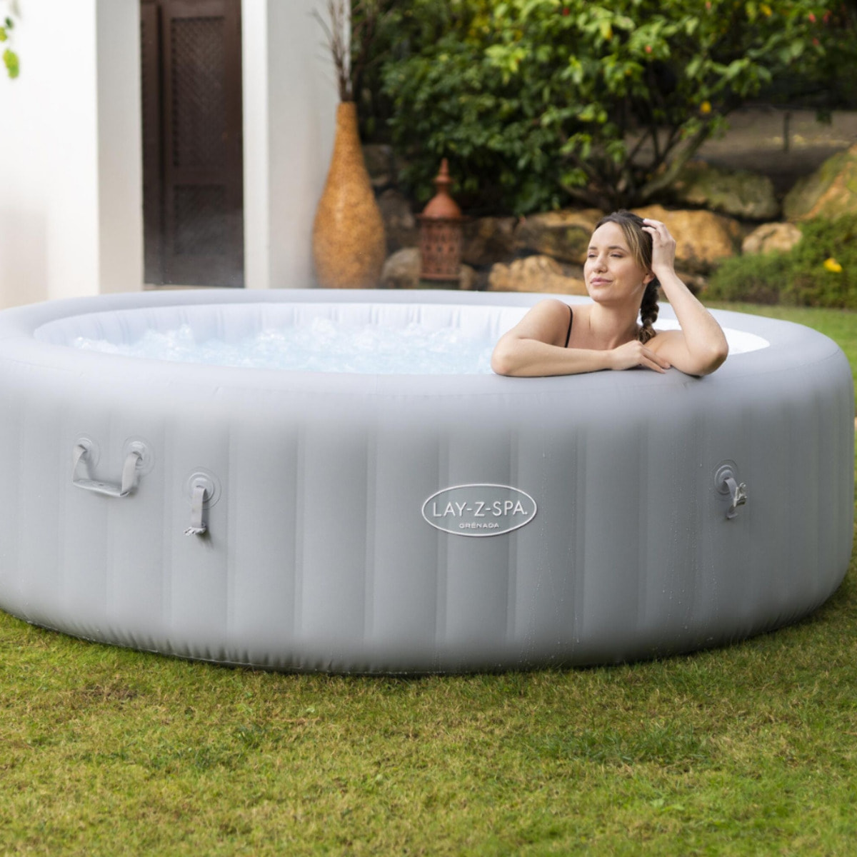 Bestway Spa gonflable rond Lay-Z-Spa Grenada AirJet 6-8 personnes