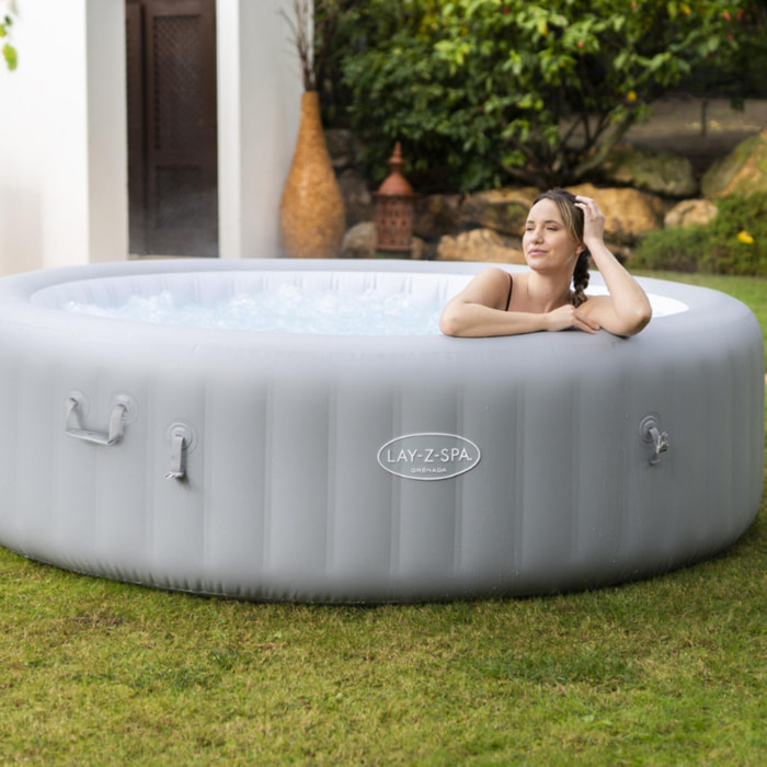 Bestway Spa gonflable rond Lay-Z-Spa Grenada AirJet 6-8 personnes