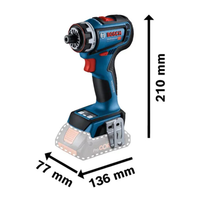 Perceuse visseuse BOSCH GSR 18V-90 FC Professional - Sans batterie, ni chargeur - 06019K6202