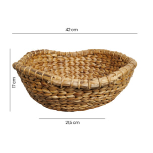 Panier décoratif rond en jacinthe d'eau 42 cm - MAUD
