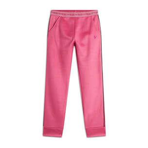 Pantaloni Bambina con Elastico Jacquard e Piping a Contrasto