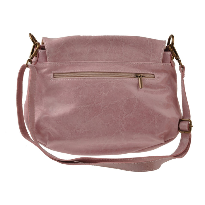 Borse Donna colore Rosa-in pelle Made in Italy 31X24X6cm