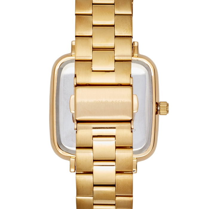 Orologio U.S. Polo Assn. in acciaio inossidabile placcato oro giallo