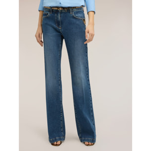 Motivi - Jeans flare con dettaglio gioiello - Blu
