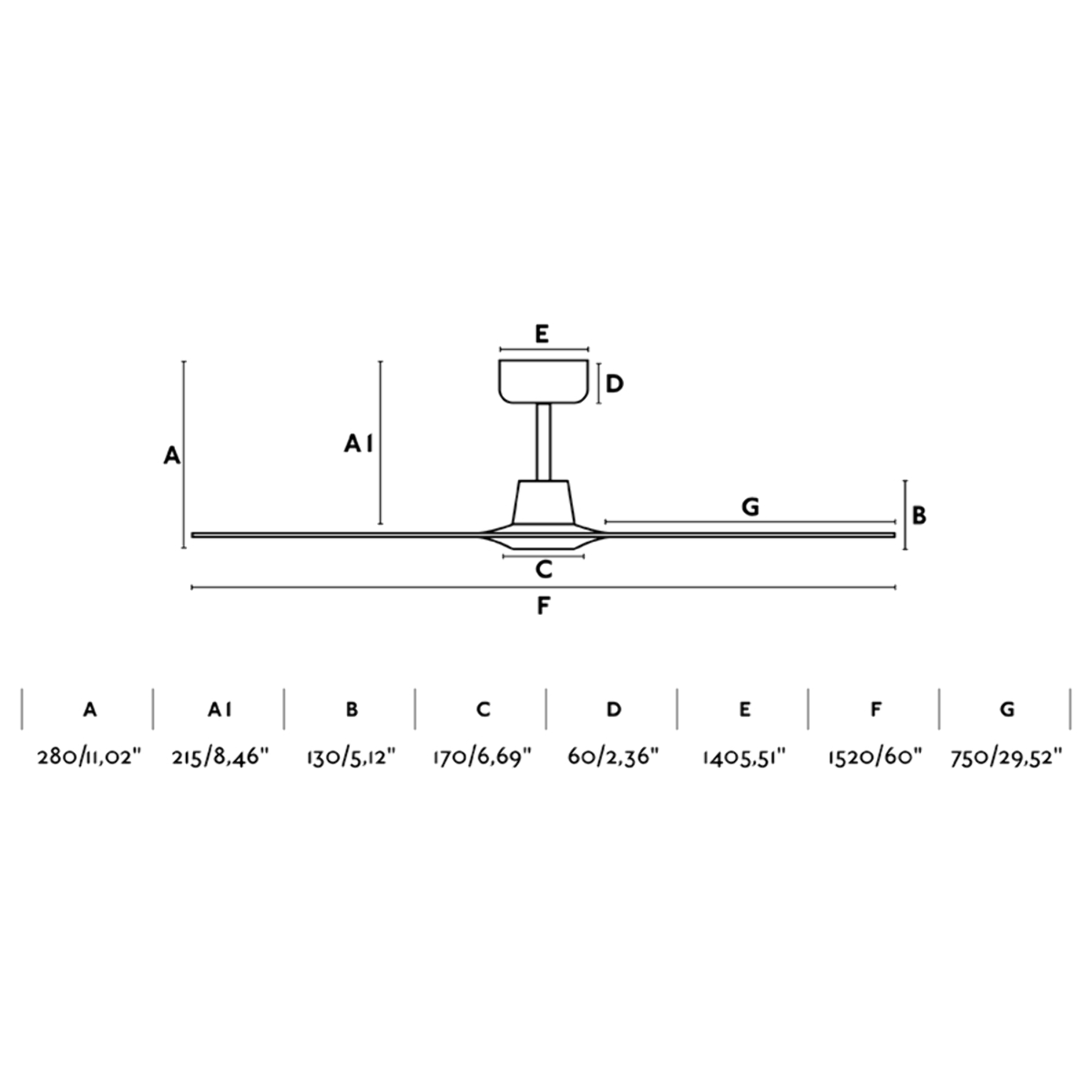 MOREA L ventilatore da soffitto marrone chiaro DC