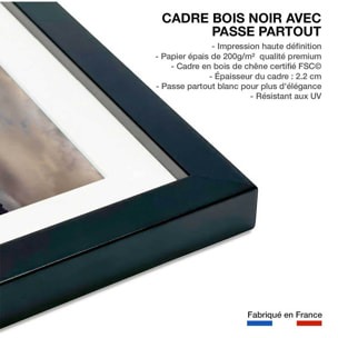 Affiche Plateau Tibetain Affiche sous cadre noir