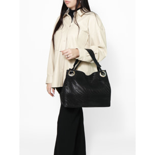 Borsa a spalla da Donna Emilia in Vera Pelle Made in Italy 29x36x13 cm