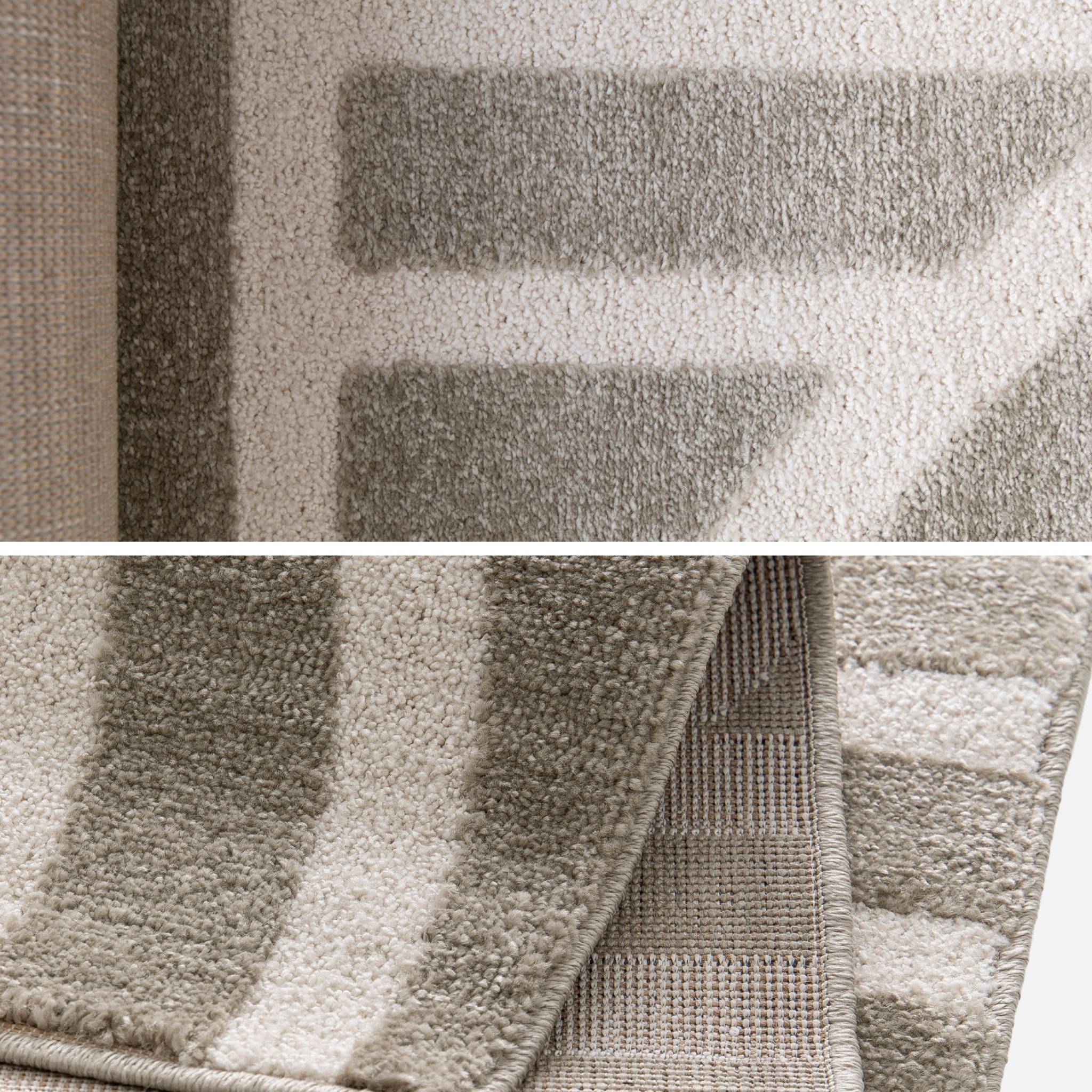 Tapis intérieur motif graphique taupe  ENZO
