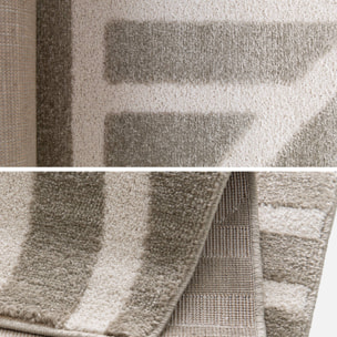 Tapis intérieur motif graphique taupe  ENZO