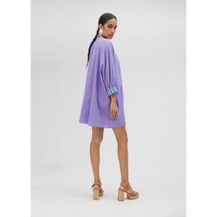 Abito kurta viola con tasche