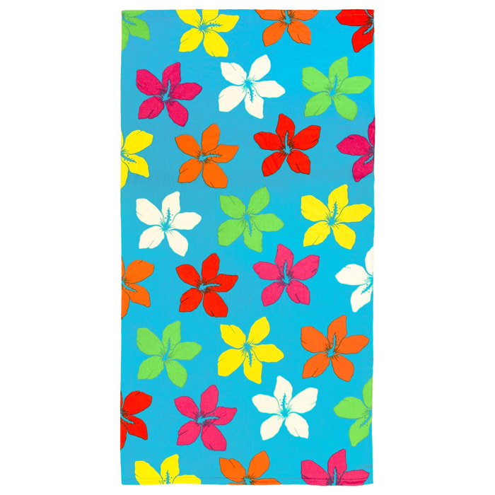 Serviette de plage microfibre - Blooming - 90x170cm - 220g/m²