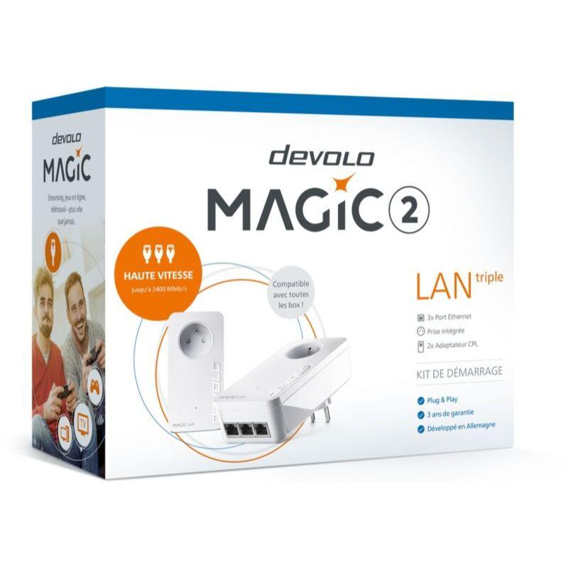 CPL Filaire DEVOLO Magic 2 LAN Triple 3RJ45 Starter kit