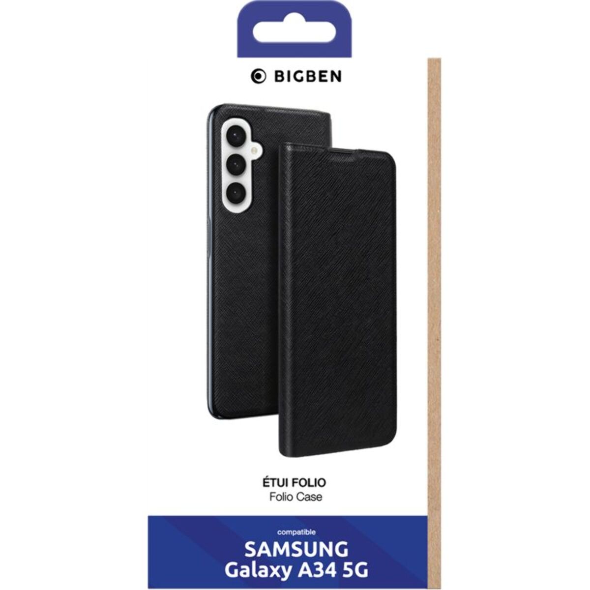 Etui BIGBEN CONNECTED Samsung A34 5G stand Noir