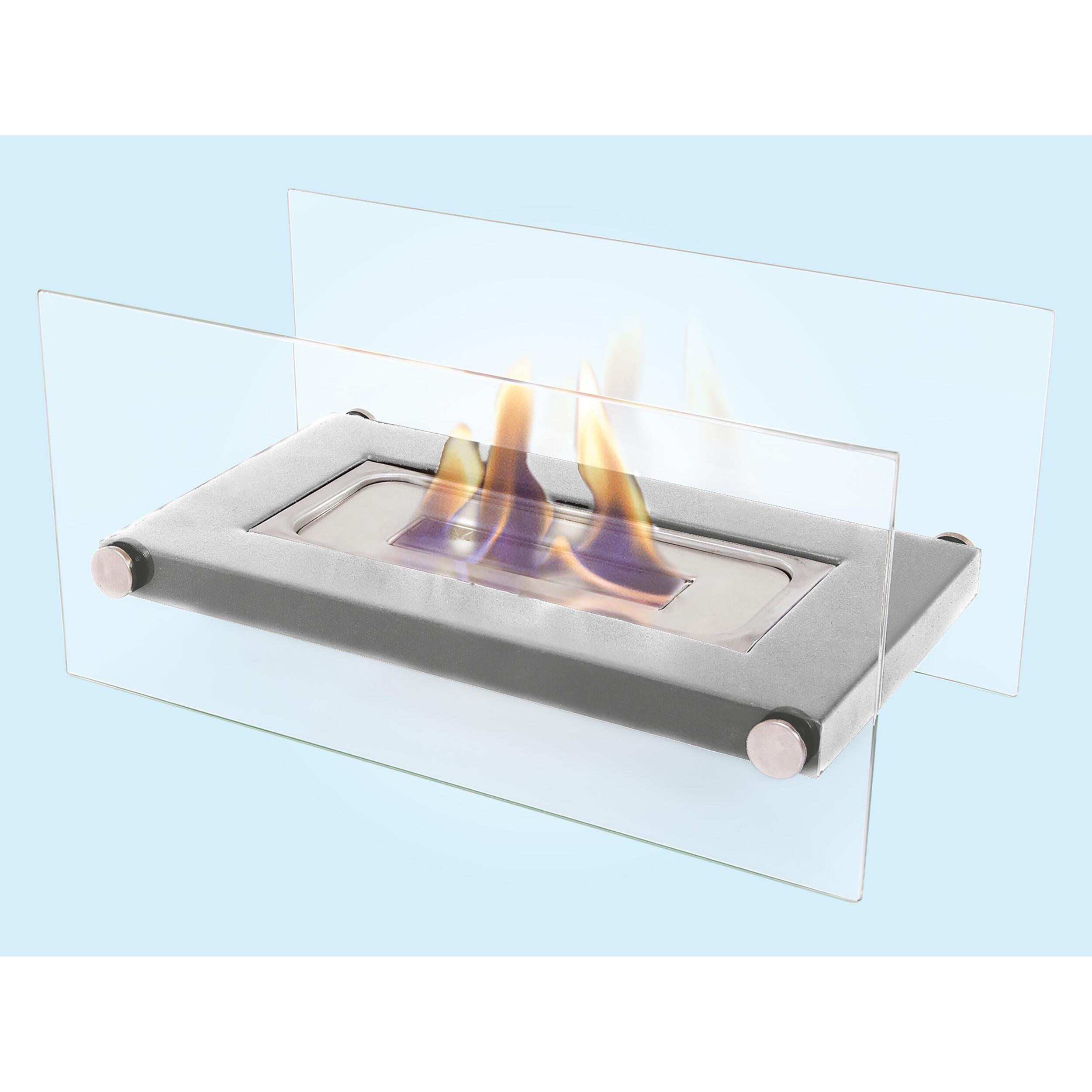Chimenea de etanol de sobremesa en acero inox ONIROS INOX PURLINE