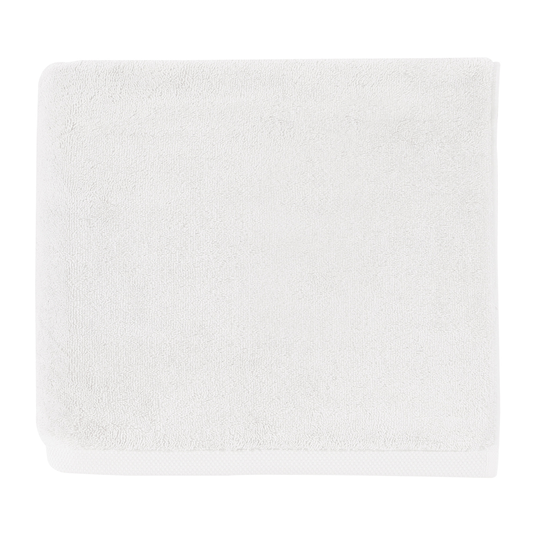 Serviette invité unie en coton peigné biologique, ESSENTIEL, Blanc