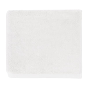 Serviette invité unie en coton peigné biologique, ESSENTIEL, Blanc