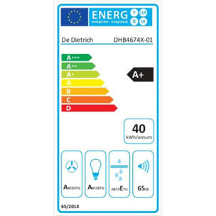 Hotte décorative murale DE DIETRICH DHB4674X