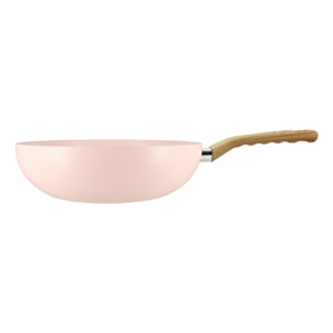 Wok en revêtement céramique 28cm rose - tous feux COLORAMA