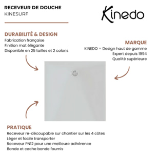 Receveur KINEDO Kinesurf Nova 170X70 blanc mat