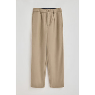 Pantalón chino camel para hombre de corte regular con detalles Polo Club