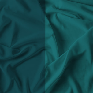 COMPLETO LETTO NATURAL COLOR, 100% Cotone, Made in Italy - VERDE PETROLIO/VERDE BOTTIGLIA