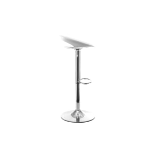 Tabourets de bar design blanc (lot de 2) PHENIX