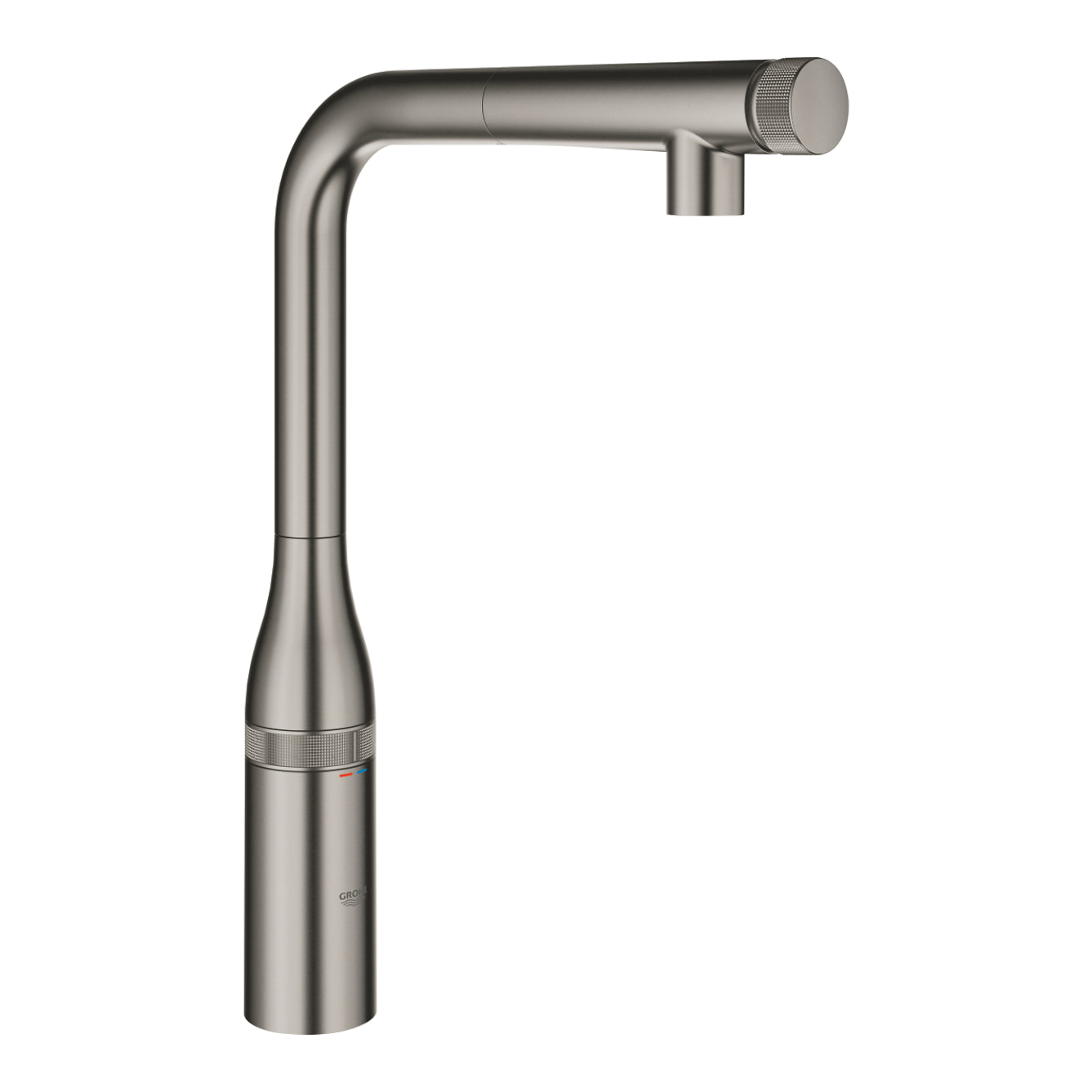 GROHE Mitigeur évier SmartControl avec douchette extractible, finition Hard Graphite brossé