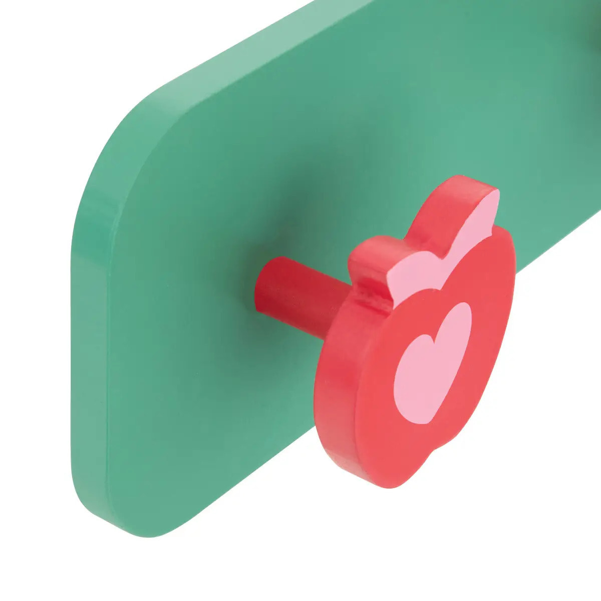 Patère Chacha 4 Crochets 50x4,5x20 cm Vert et Rouge