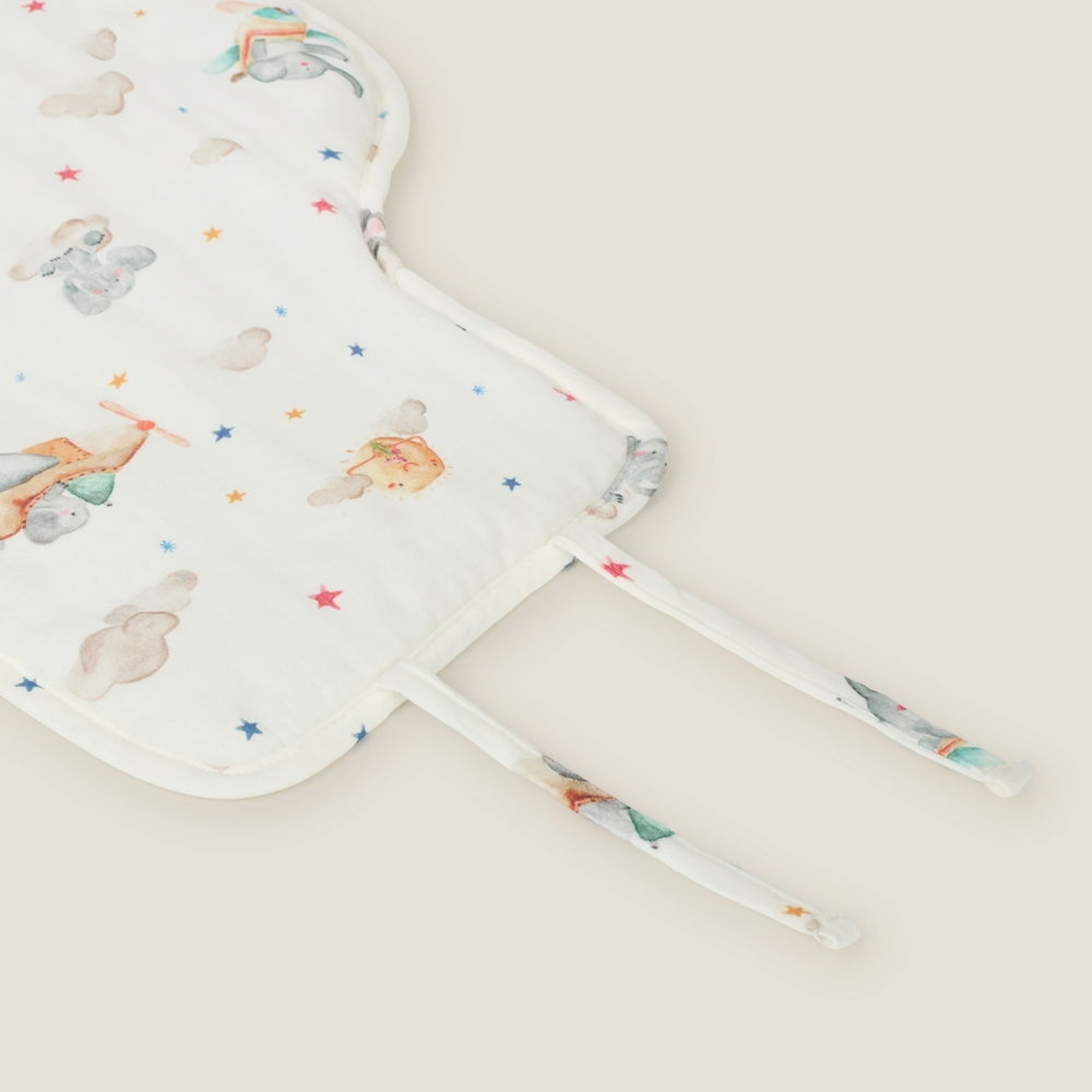 Cambiador de algodón elefantes Sielu color blanco Algodón