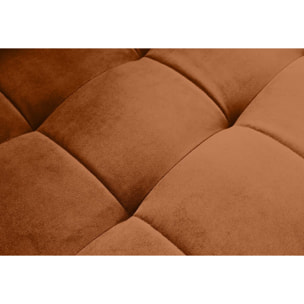 Anna - canapé d'angle droit - 5 places - convertible - en velours - Rouille