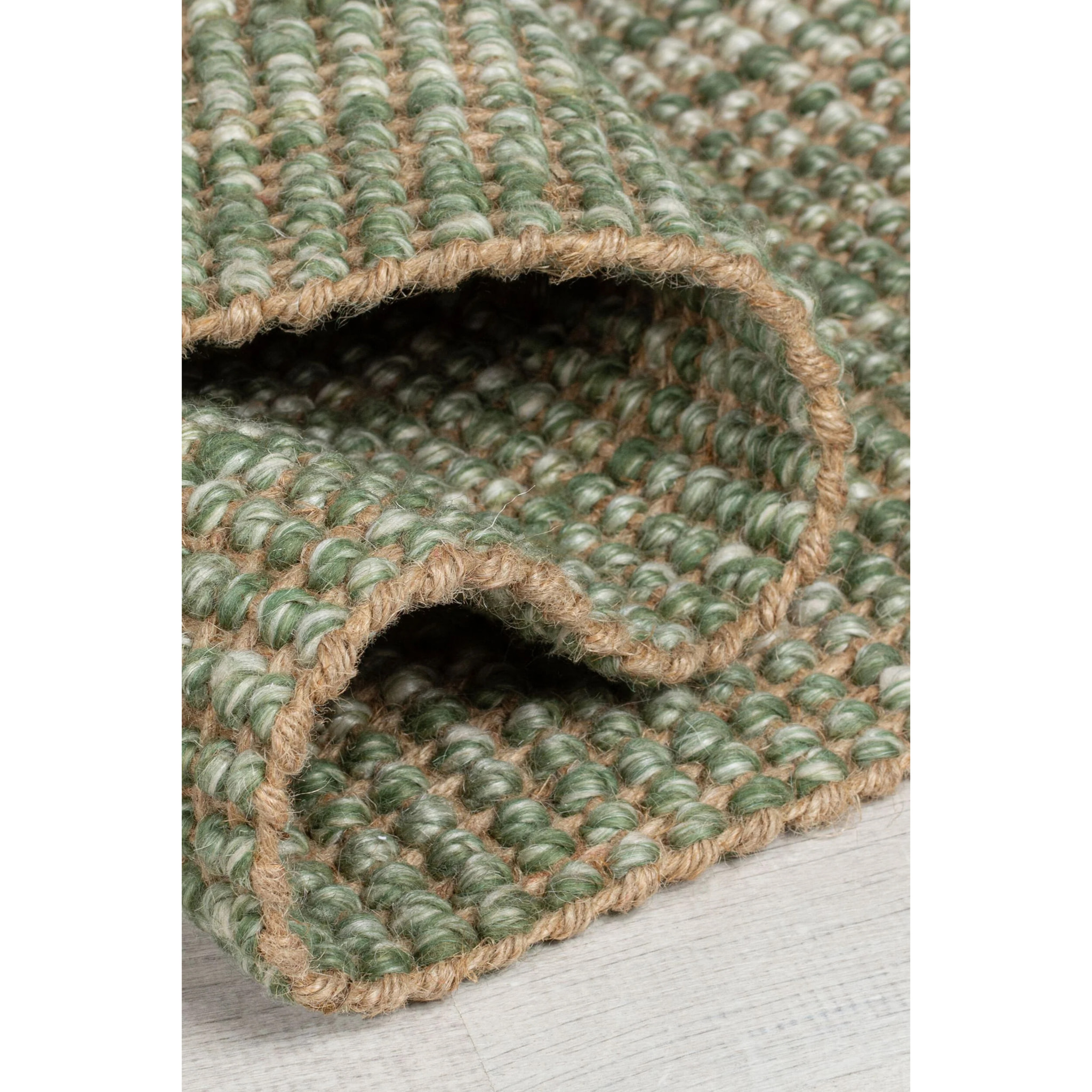 Tapis en jute de couloir OMBRE Vert