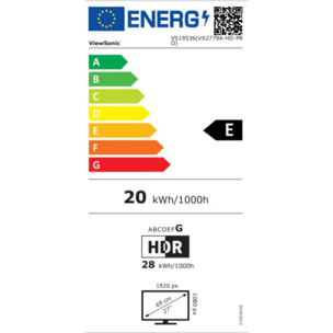 Ecran PC VIEWSONIC VX2779A-HD-PRO 27'' IPS