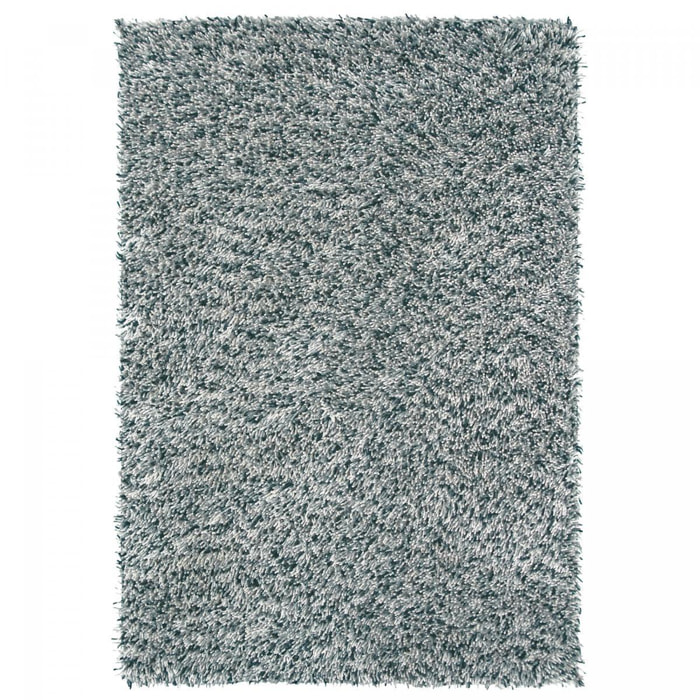 Tapis shaggy tissé en laine motif faux uni RABI