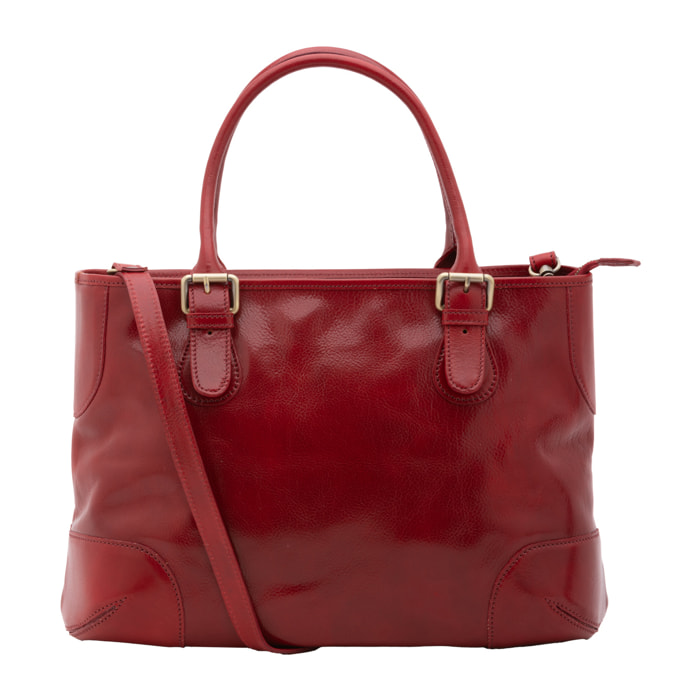Borsa a tracolla  da donna In Vera pelle Made in Italy 28x43x16 cm