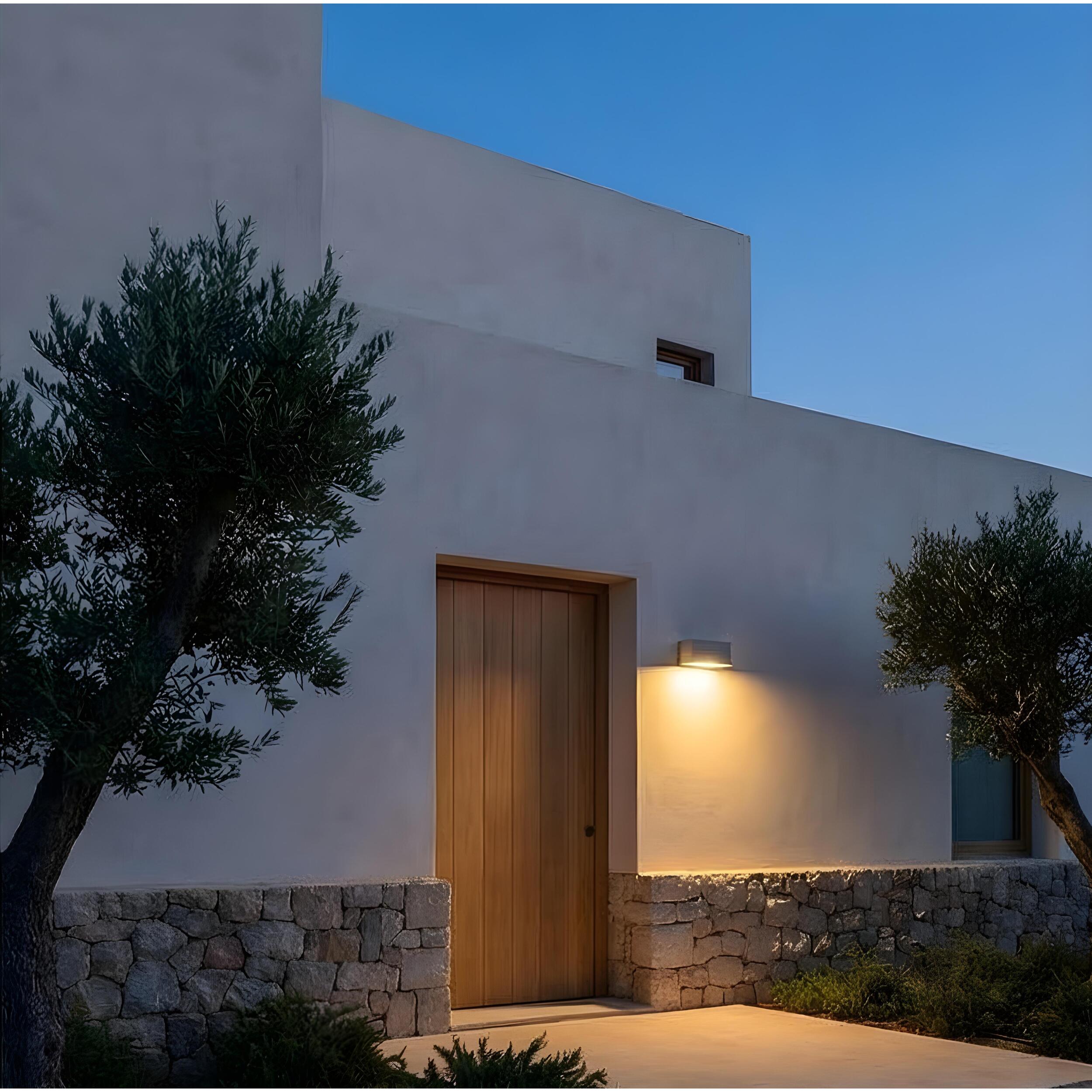 LEDS C4 Aplique IP66 Afrodita LED 300mm Single Emission LED 21.5 Blanco cálido - 3000K ON-OFF Gris 1804lm