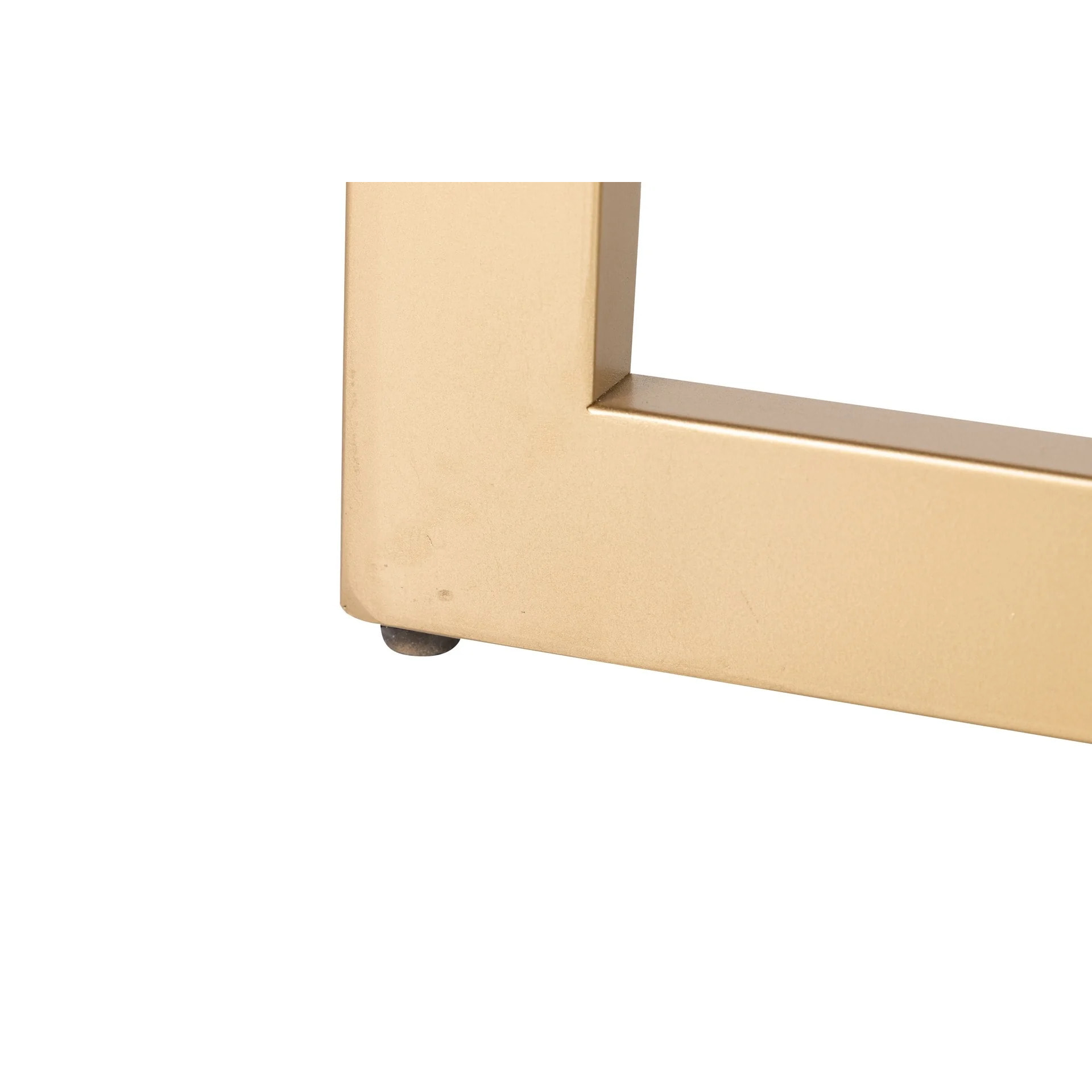 Mesa Comedor Mdf Metal Negro Dorado 160x100x75 Cm