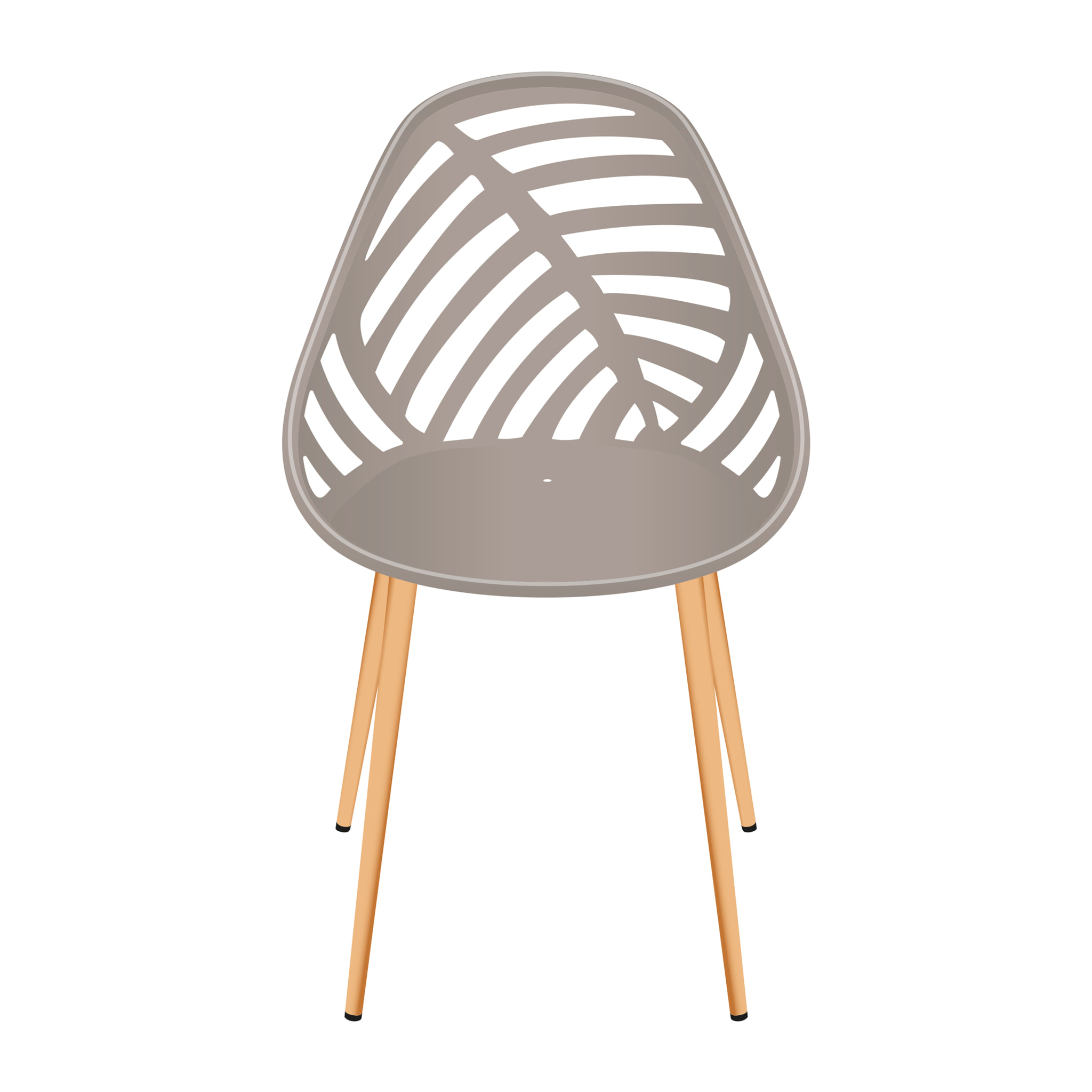 Chaise Alameda Taupe - Lot De 4