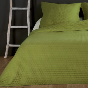 Couvre lit et taie matelassés - Vert clair