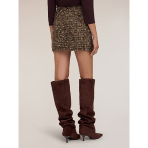 Motivi - Minigonna in tweed - Marrone