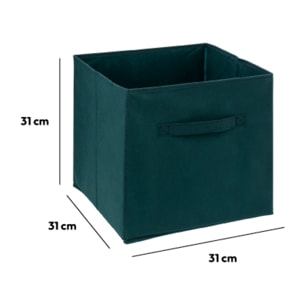 Panier tissu 31x31 cm Bleu pétrole Mix N' Modul